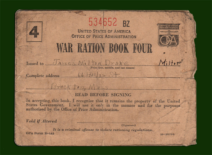 WWII Ration Stamps Mass History